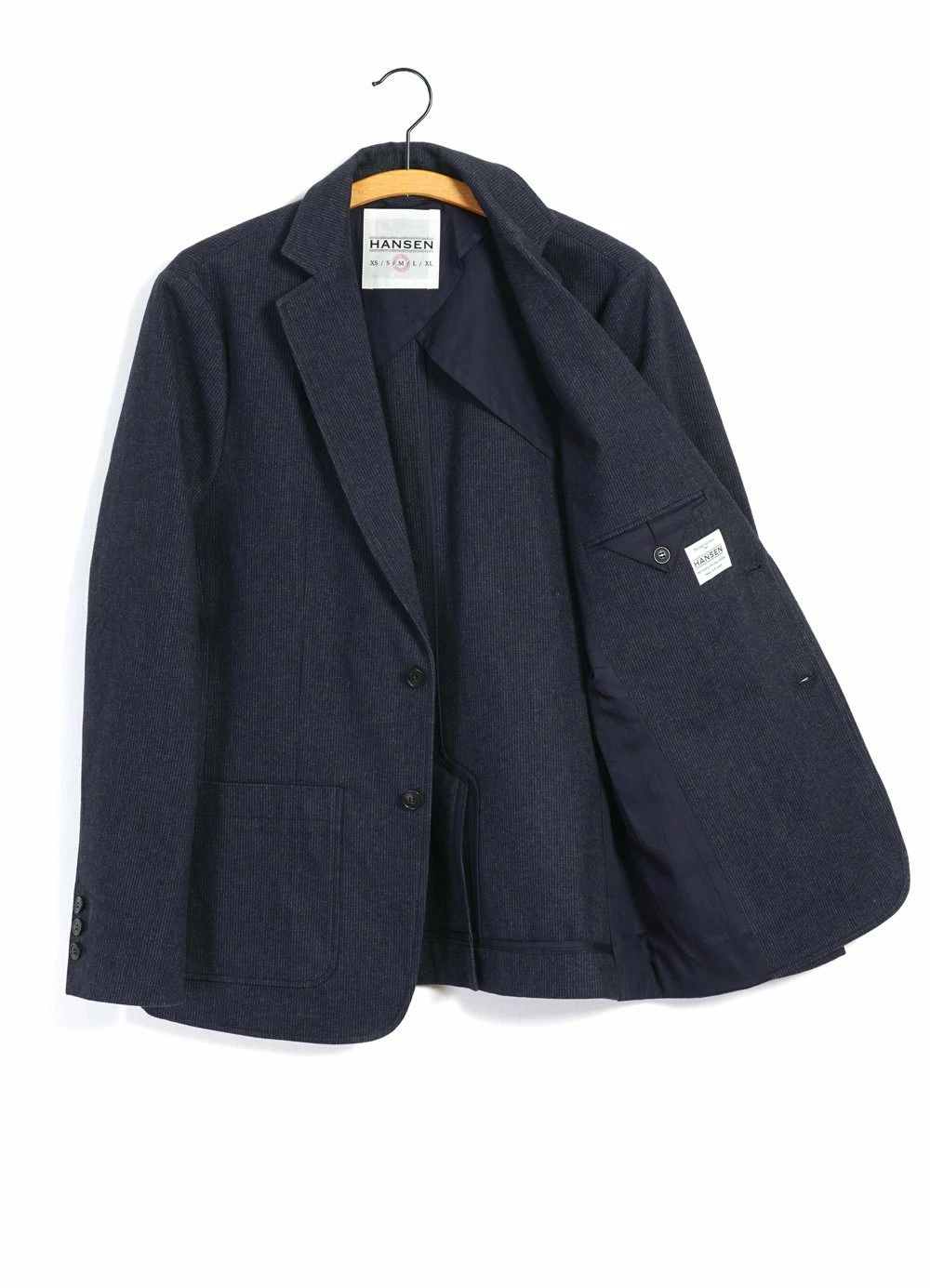 HANSEN GARMENTS CHRIS | Classic Two Button Blazer | Brushed Blue - Image 6