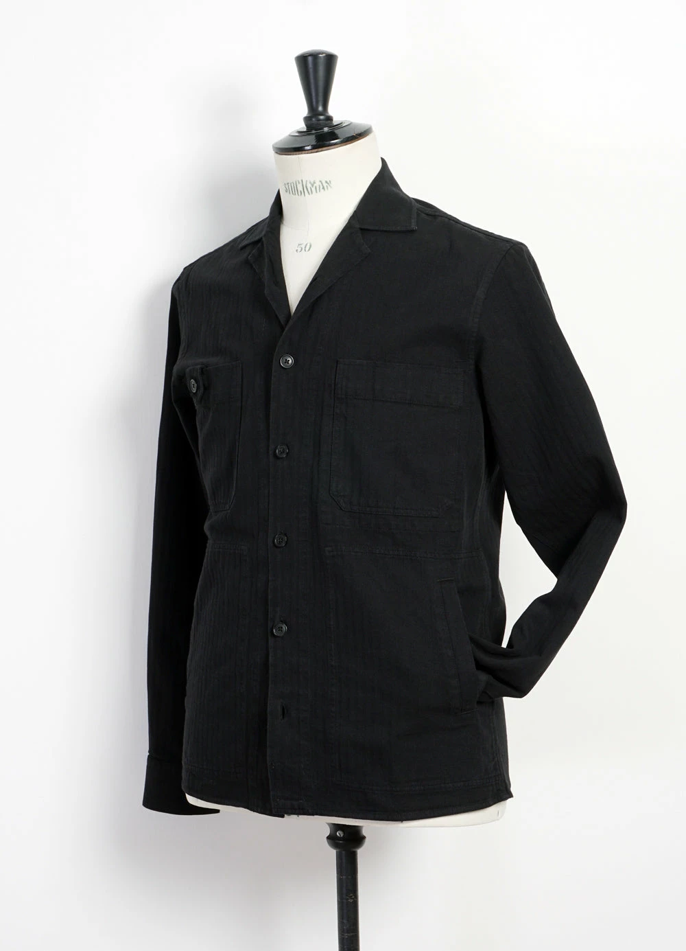 HANSEN GARMENTS SAM | Casual Over Shirt | Black - Image 3