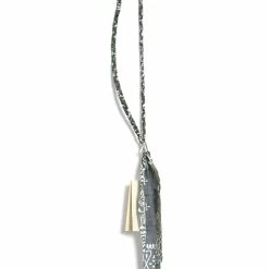 KAPITAL BANDANA NECKLACE | Gauze Fringe Necklace | Khaki