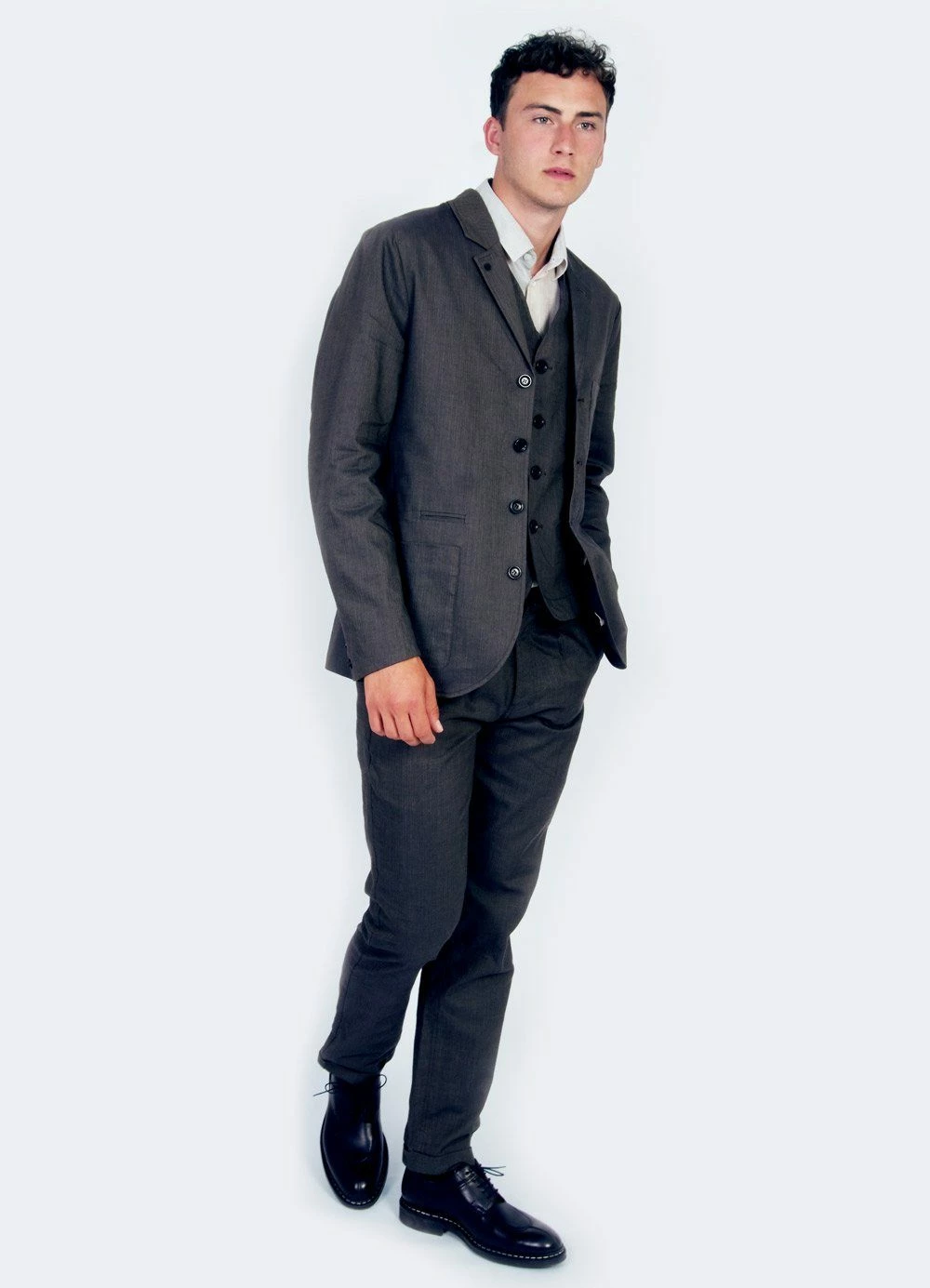 HANSEN GARMENTS ANKER | Casual Five Button Blazer | Khaki - Image 3