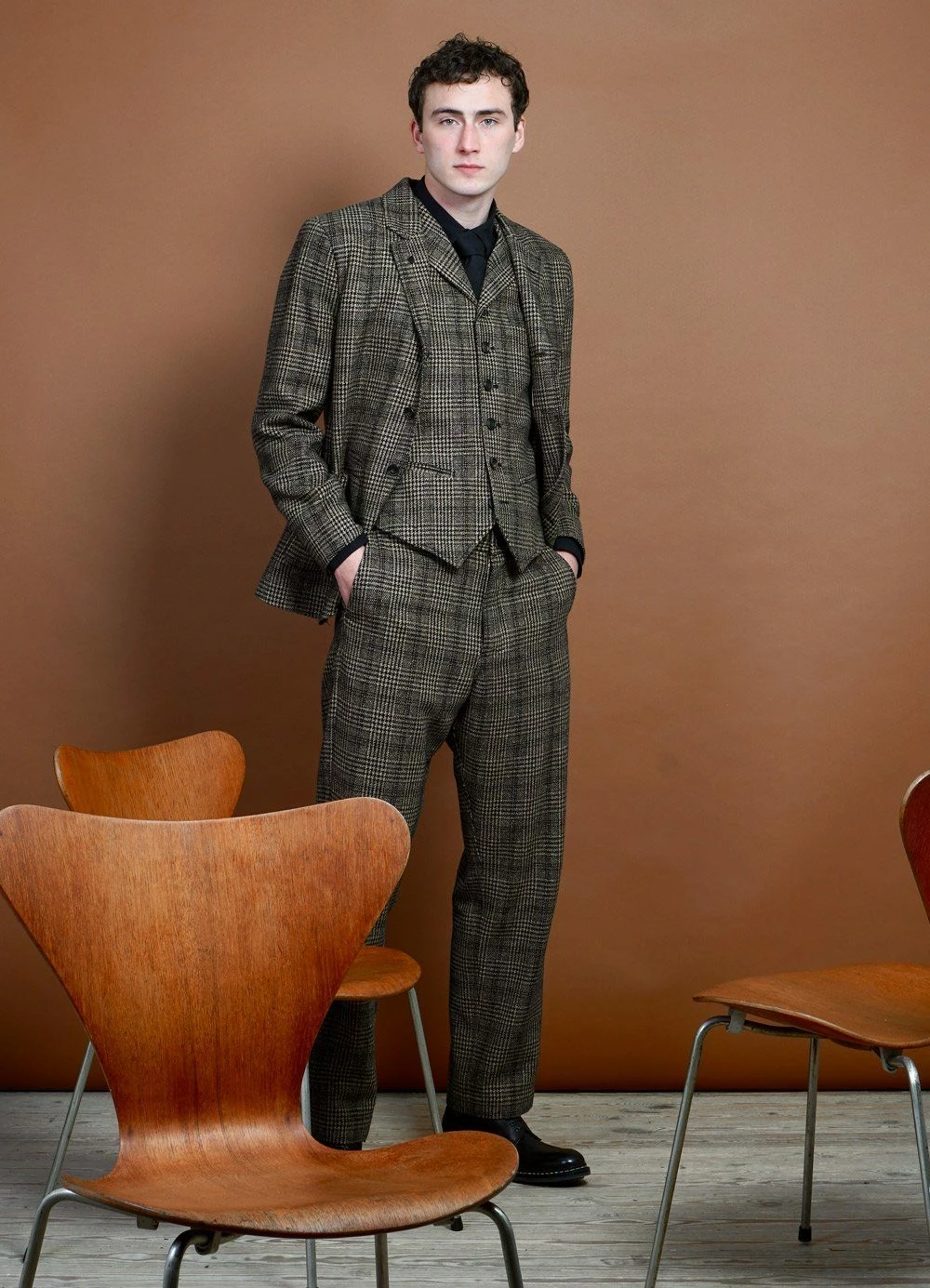 HANSEN GARMENTS ANKER | Four Button Classic Blazer | Checkered - Image 4