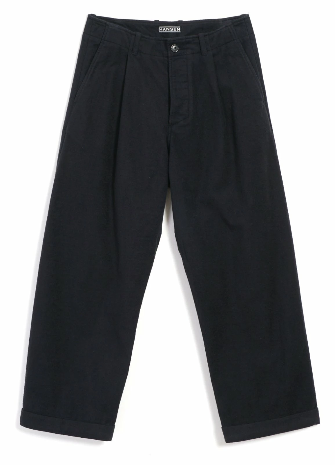 HANSEN GARMENTS BOBBY | Super Wide Pleated Trousers | Dark Bluegrey