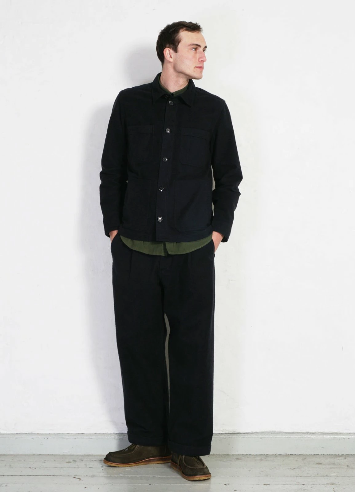 HANSEN GARMENTS BOBBY | Super Wide Pleated Trousers | Dark Bluegrey - Image 4