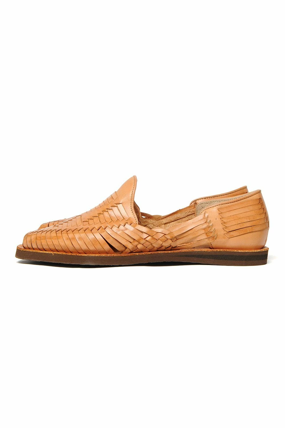 Chamula Cancun Leather Huarache | Slip On Vegetable Tanned Sandals | Tan 1 - Image 2