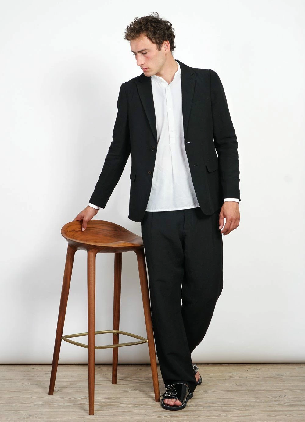 HANSEN GARMENTS CHRISTOFFER | Two Button Blazer | Black - Image 5