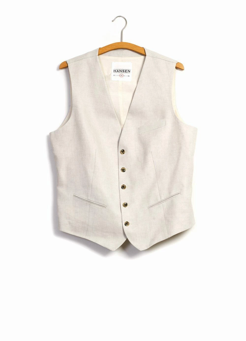 HANSEN GARMENTS DAN | Formal Suit Waistcoat | Ecru