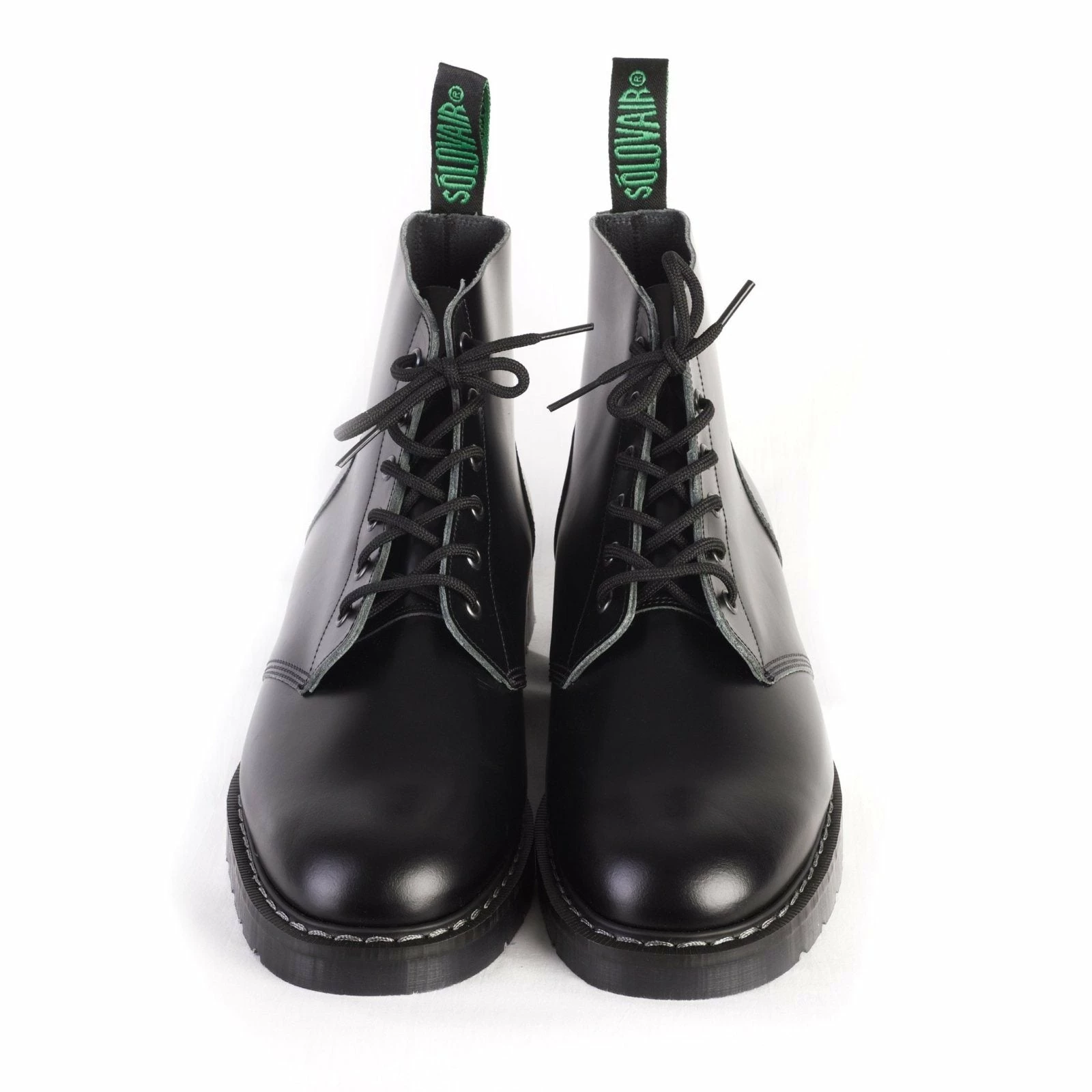 Solovair ASTRONAUT DERBY BOOT | 6 Eye Hi Shine | Black
