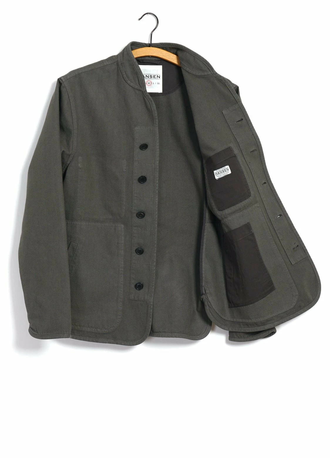 HANSEN GARMENTS ERLING | Refined Work Jacket | Green Grey - Image 5