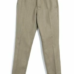 HANSEN GARMENTS FINN | Side Buckle Regular Trousers | Bay Leaf