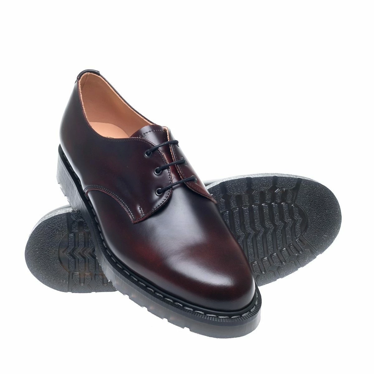 Solovair GIBSON | 3 Eye | Rub Off Burgundy