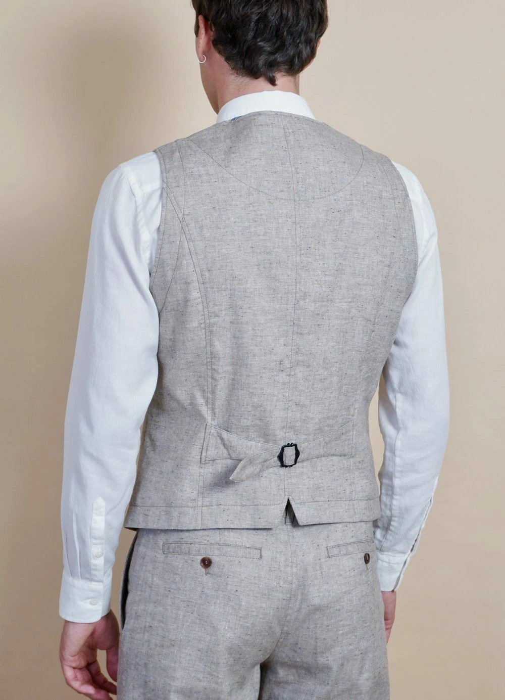 HANSEN GARMENTS HALFDAN | Classic Waistcoat | Beach - Image 4