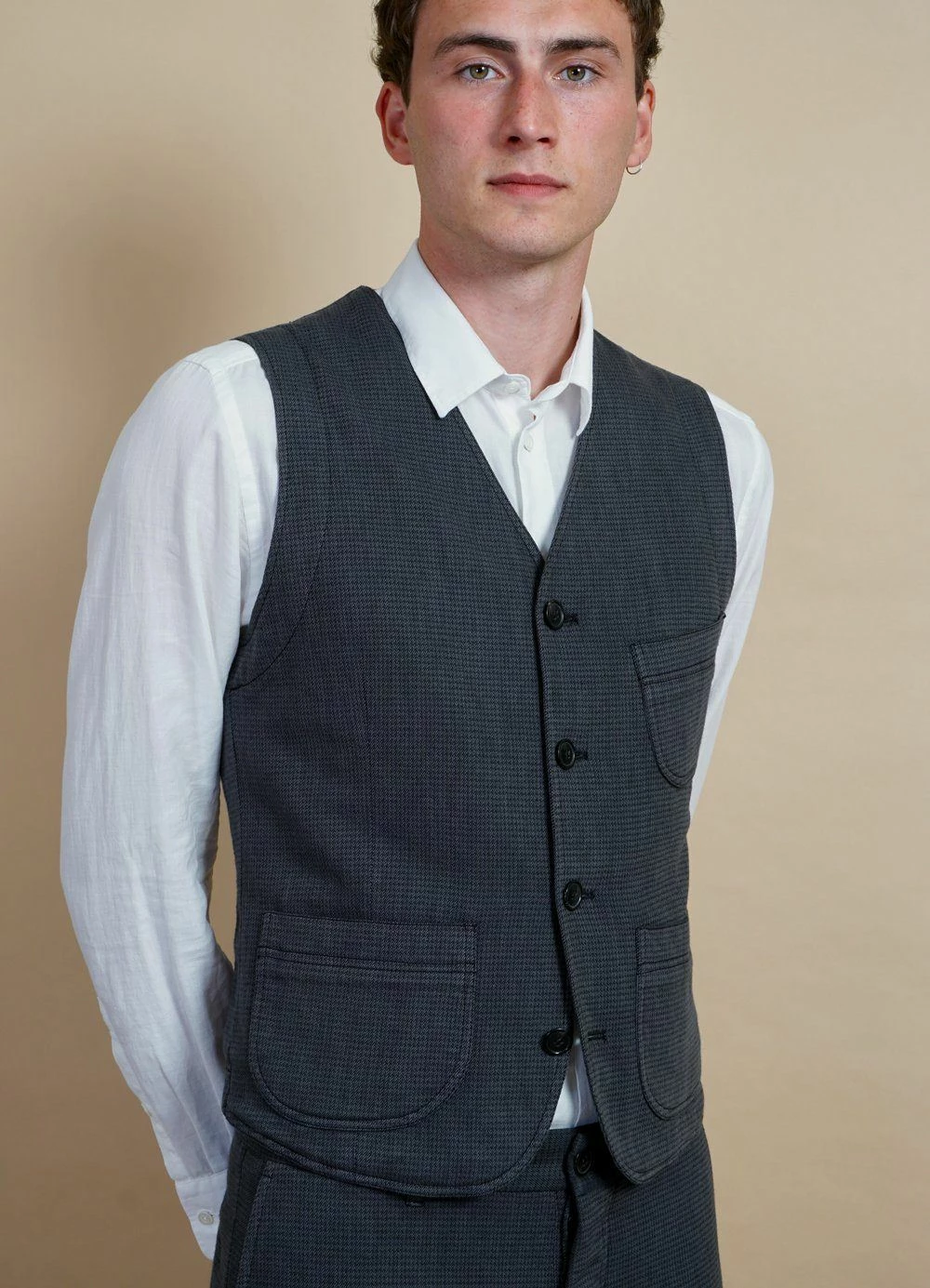 HANSEN GARMENTS HARALD | Casual Waistcoat | Elephant - Image 2