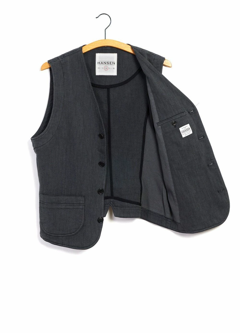 HANSEN GARMENTS HARALD | Casual Waistcoat | Elephant - Image 3