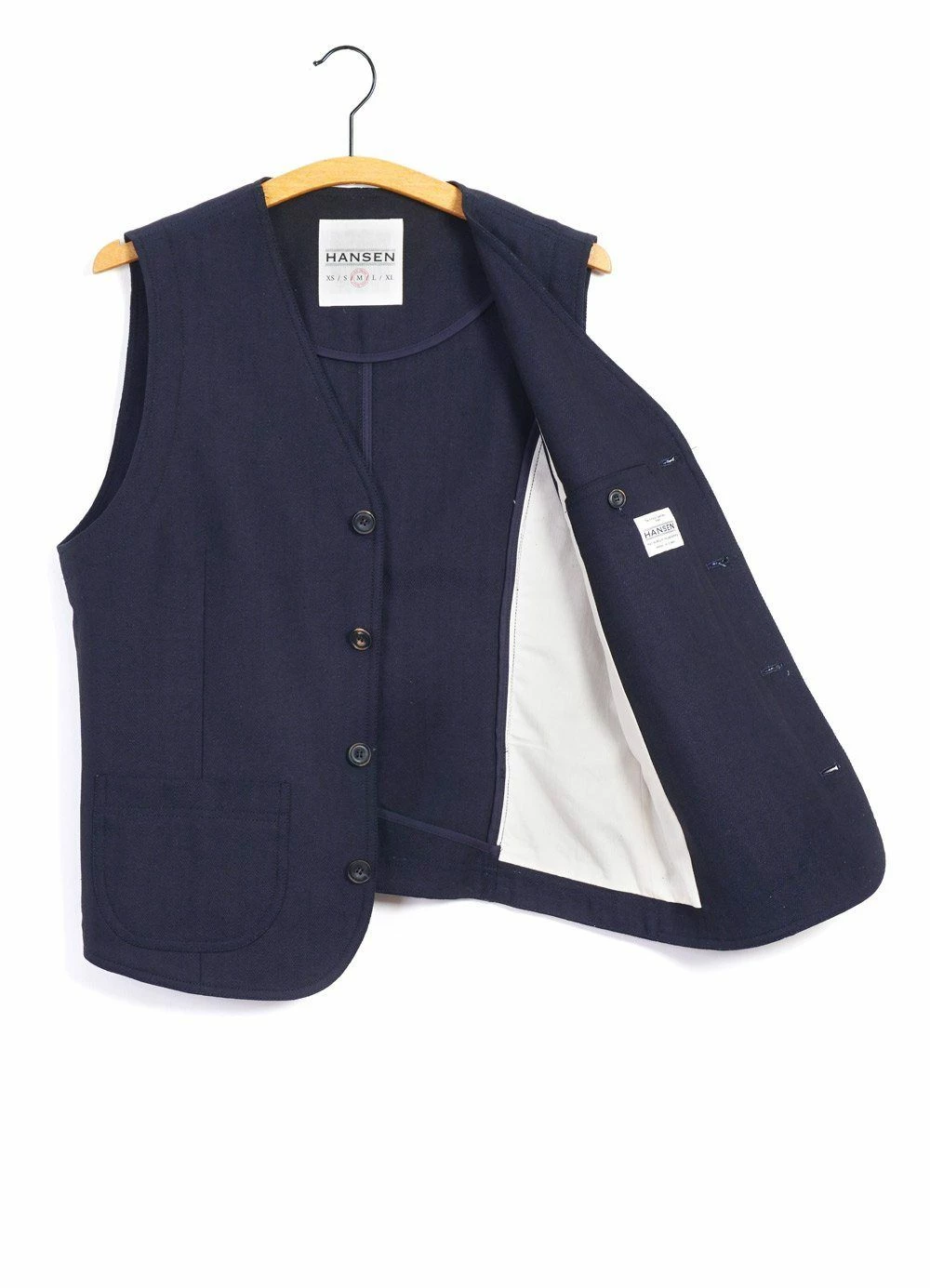 HANSEN GARMENTS HARALD | Casual Waistcoat | Indigo - Image 5
