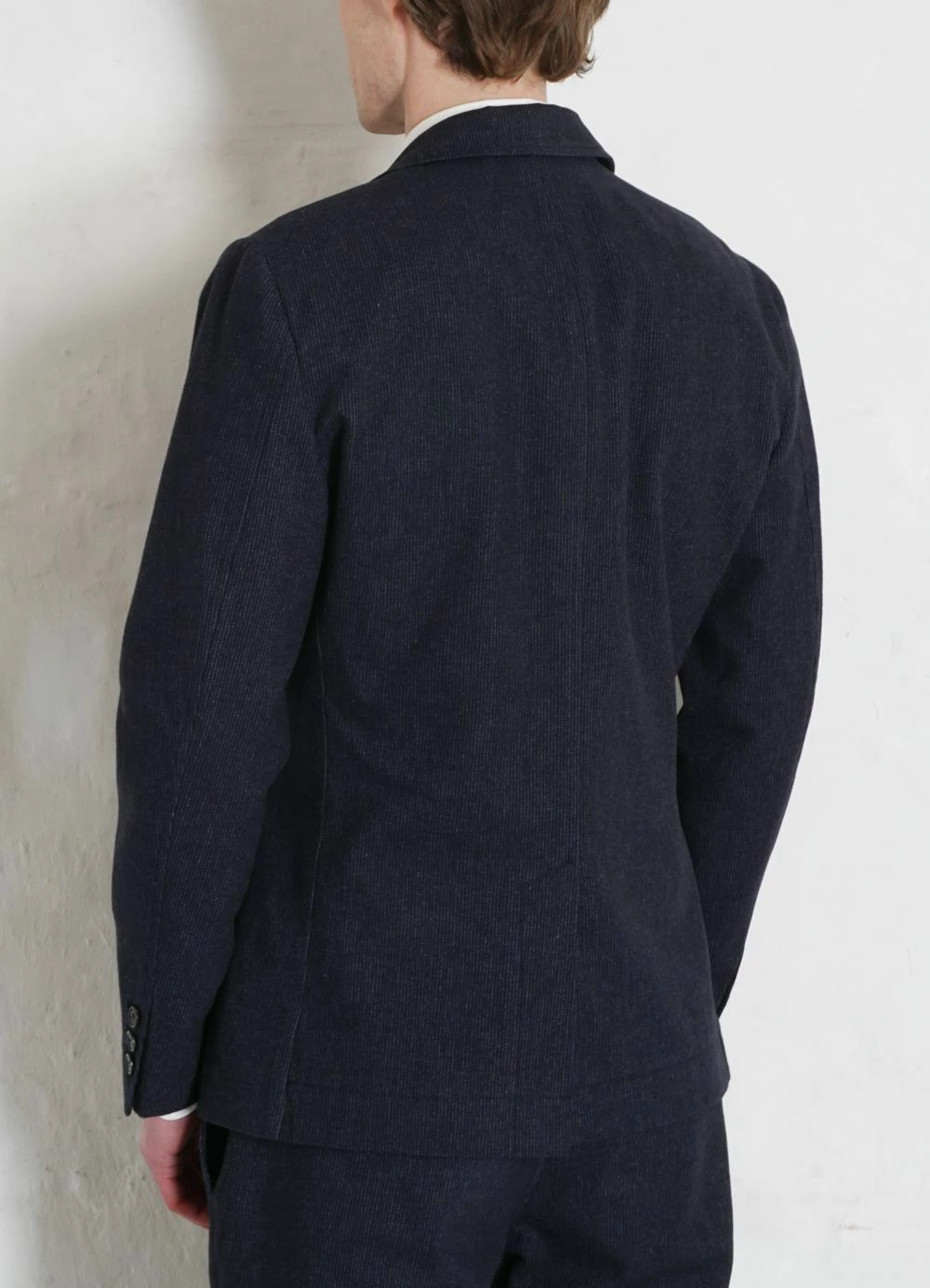 HANSEN GARMENTS CHRIS | Classic Two Button Blazer | Brushed Blue - Image 4