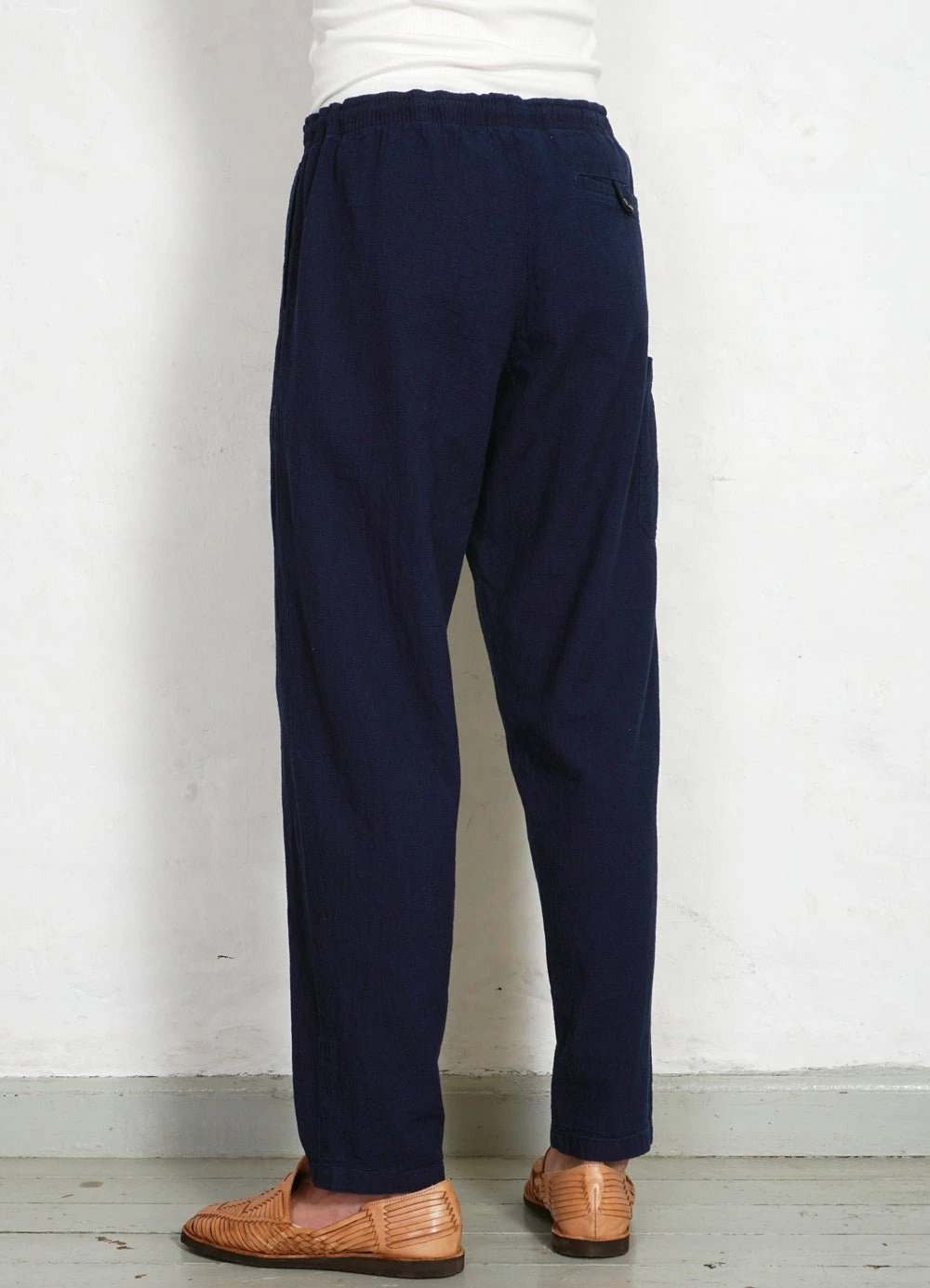 HANSEN GARMENTS JACK | Casual Drawstring Pants | Waffle Indigo - Image 5