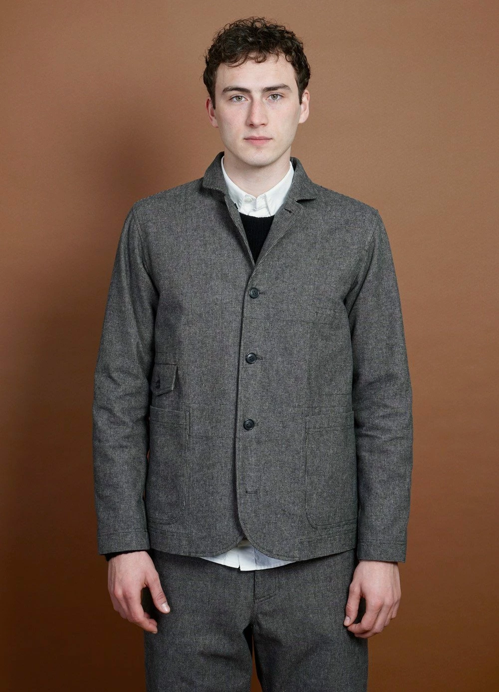 HANSEN GARMENTS JASPER | Casual Everyday Jacket Blazer | Gravel - Image 2