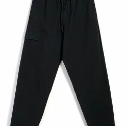 HANSEN GARMENTS JIMMY | Casual Cargo Drawstring Pants | Black