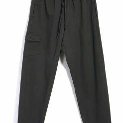 HANSEN GARMENTS JIMMY | Casual Cargo Drawstring Pants | Dark Forest
