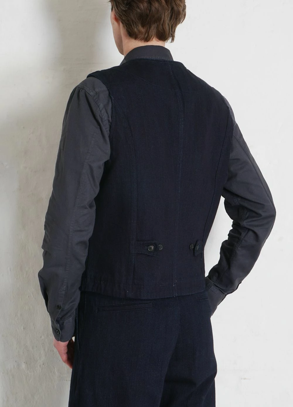 HANSEN GARMENTS KAJ | Casual Waistcoat | Black Indigo - Image 3