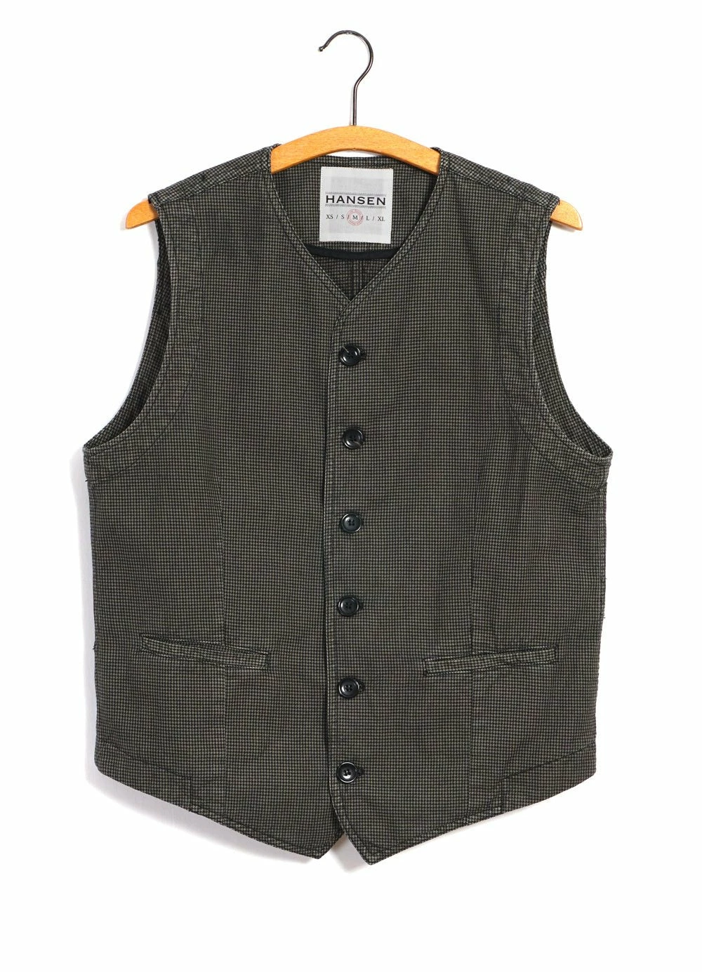 HANSEN GARMENTS KAJ | Casual Waistcoat | Black Sand