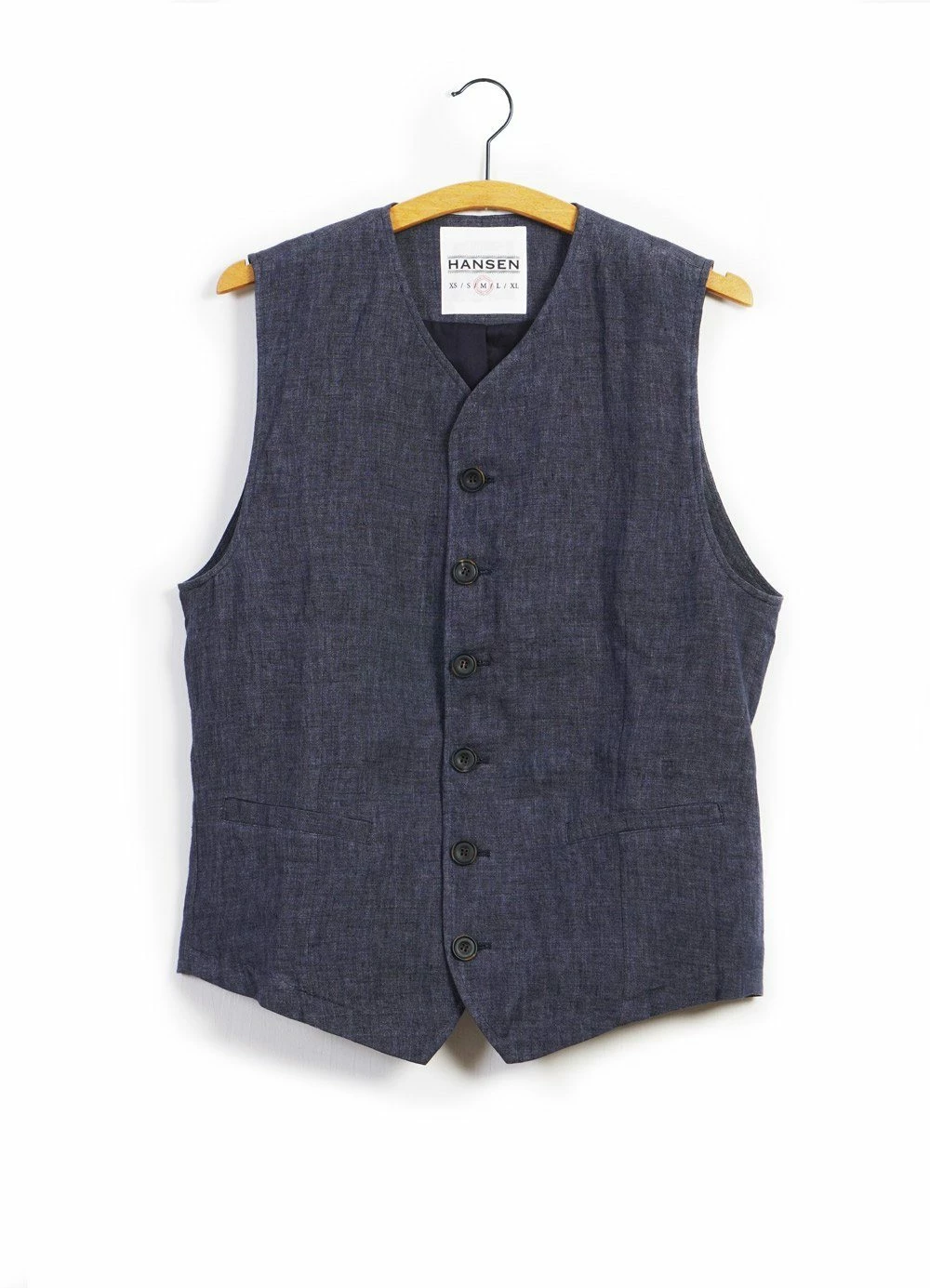 HANSEN GARMENTS KALLE | Casual Classic Vest | Blue Delave