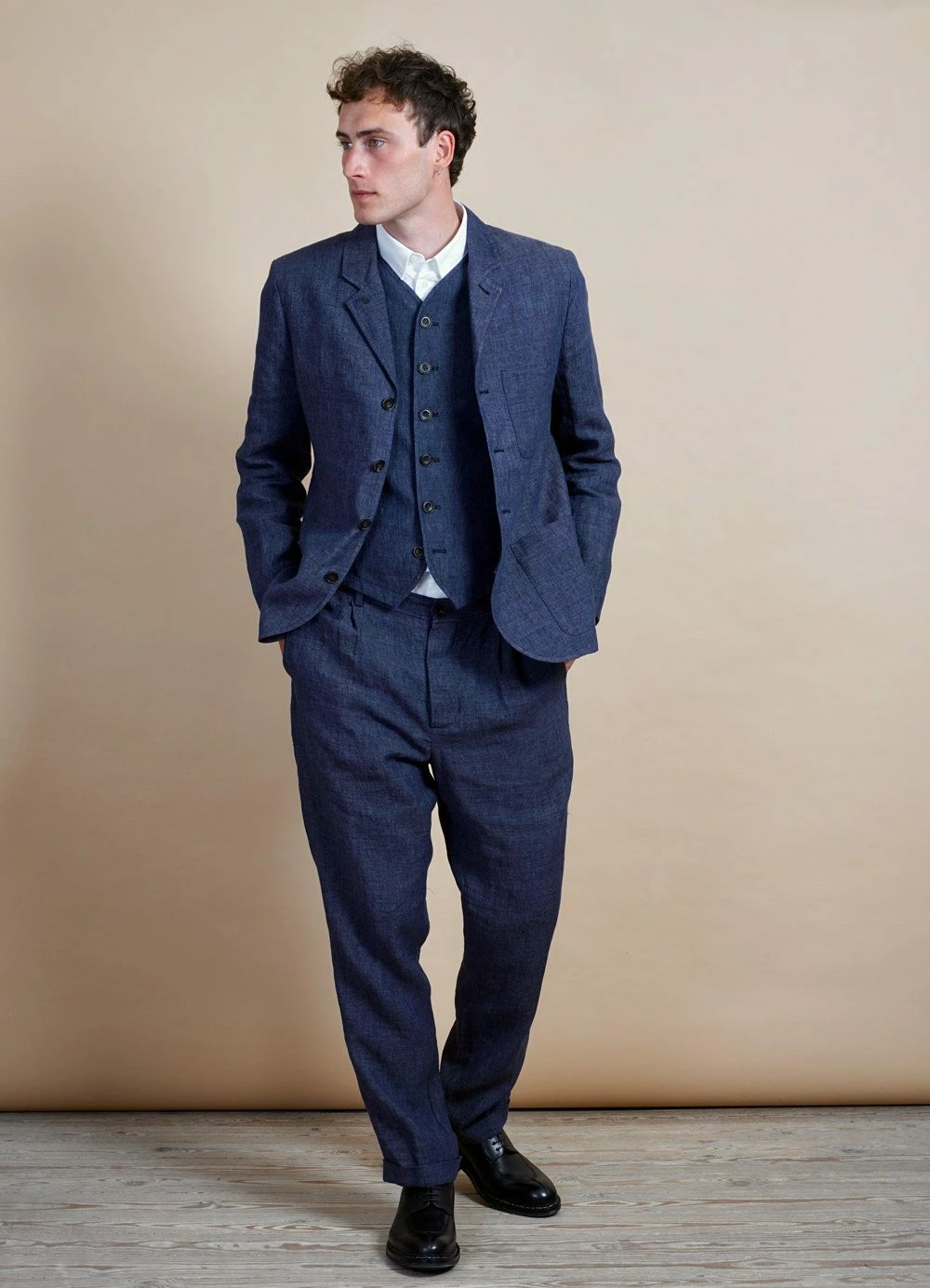 HANSEN GARMENTS KALLE | Casual Classic Vest | Blue Delave - Image 6