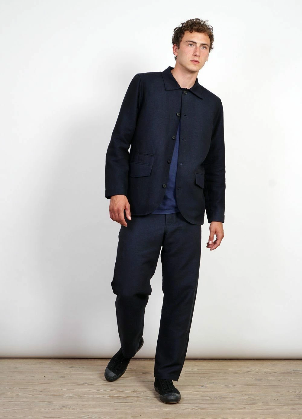 HANSEN GARMENTS KEN | Wide Cut Trousers| 3-Tone Blue - Image 6
