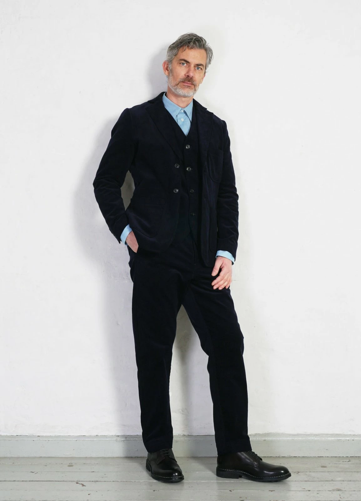 HANSEN GARMENTS KEN | Wide Cut Trousers | Fluid Navy - Image 3
