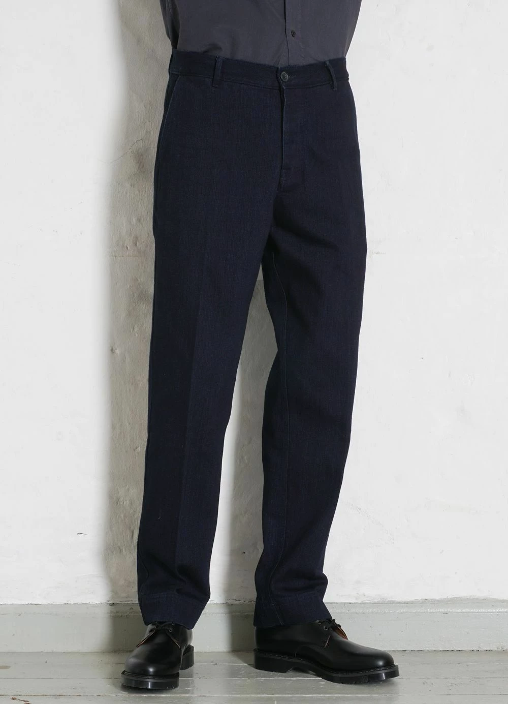 HANSEN GARMENTS KEN | Wide Cut Work Trousers | Black Indigo - Image 2