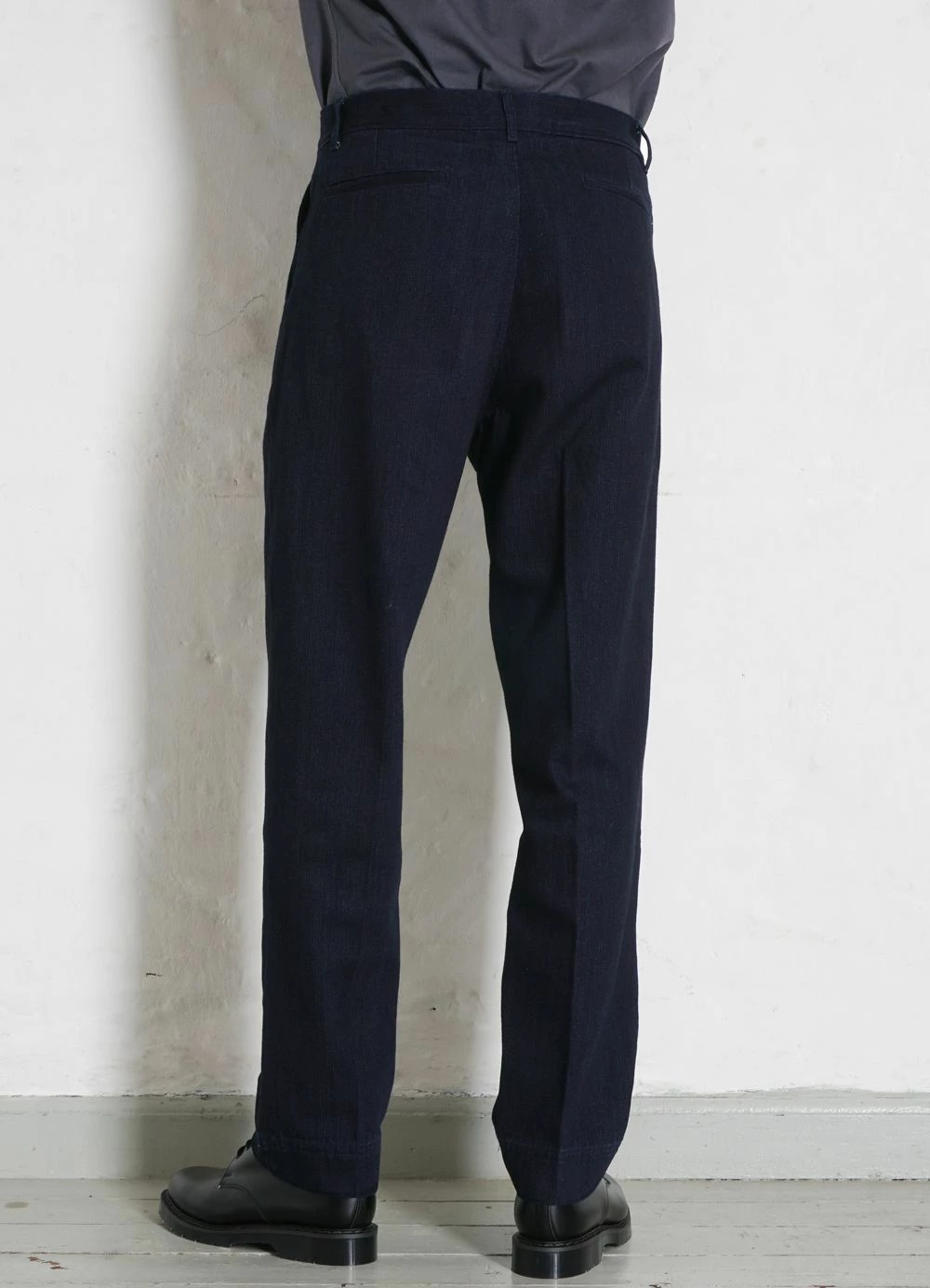 HANSEN GARMENTS KEN | Wide Cut Work Trousers | Black Indigo - Image 3