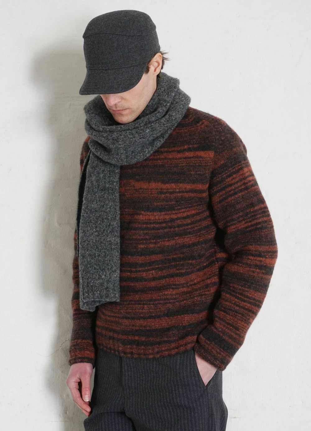 HANSEN GARMENTS LUIS | Knitted Scarf | Ashes - Image 2