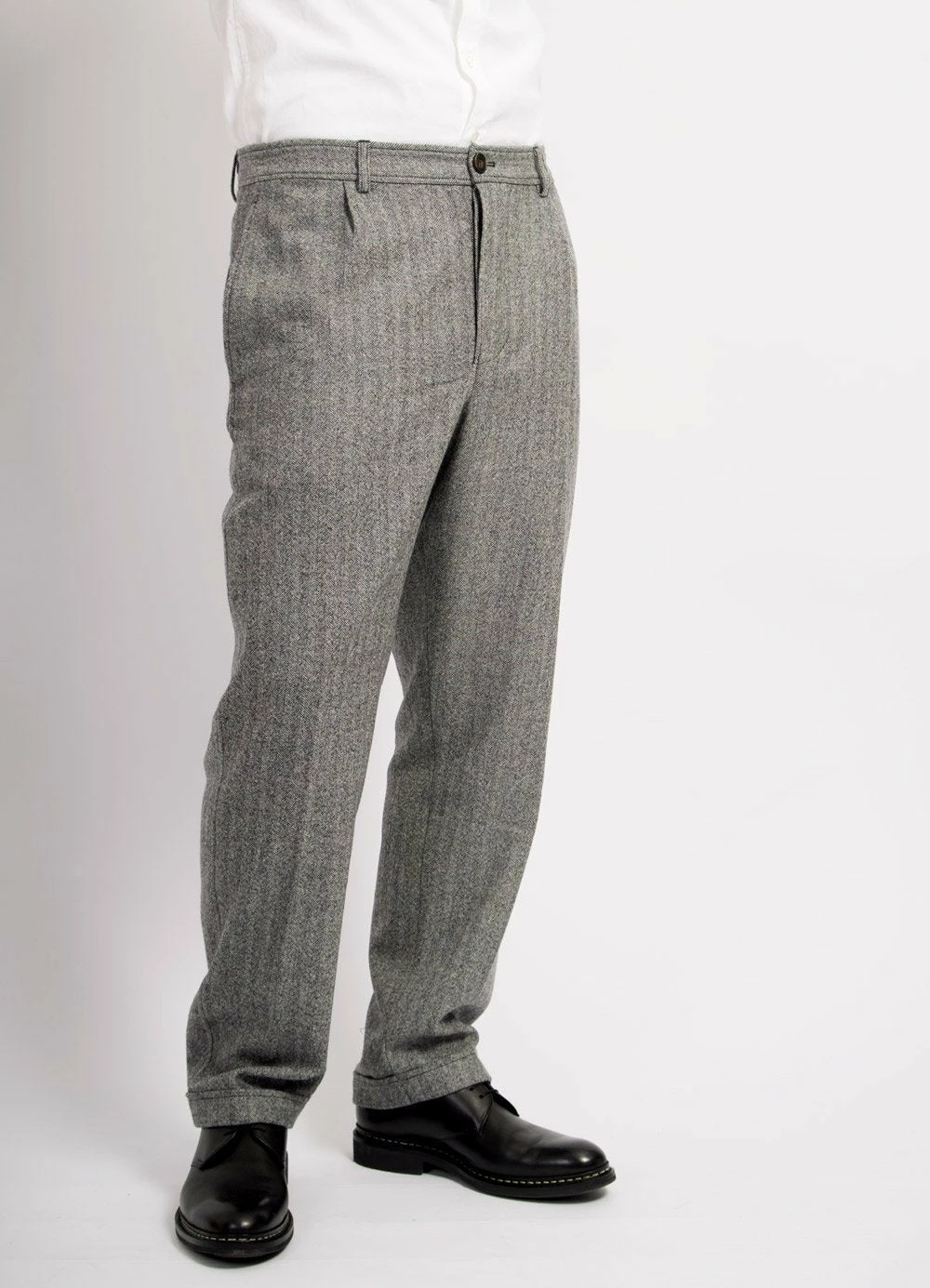 HANSEN GARMENTS MADS | Loose Fit Trousers | Grey Melange - Image 3
