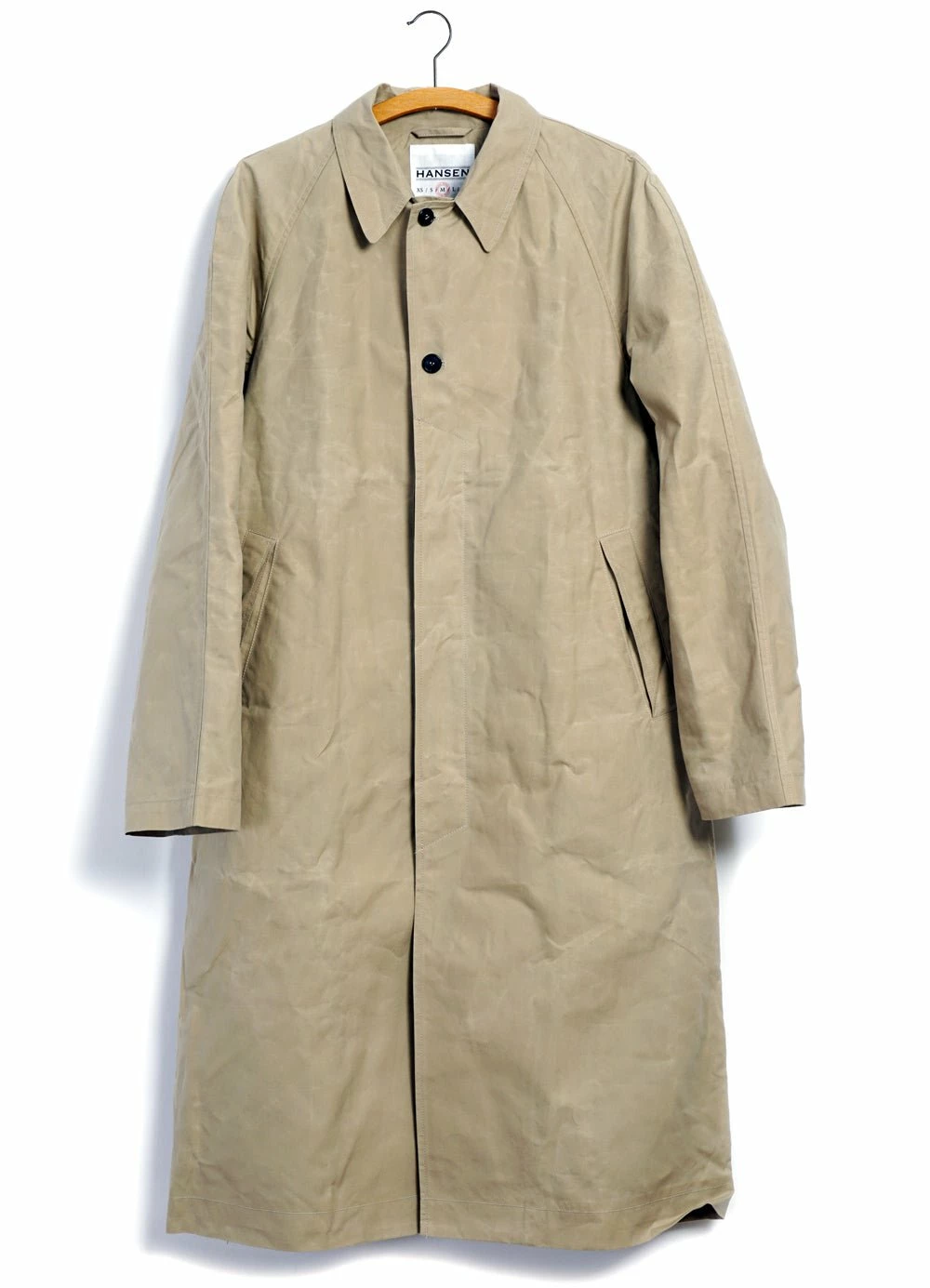 HANSEN GARMENTS MORTEN | Long Windbreaker Coat | Sand