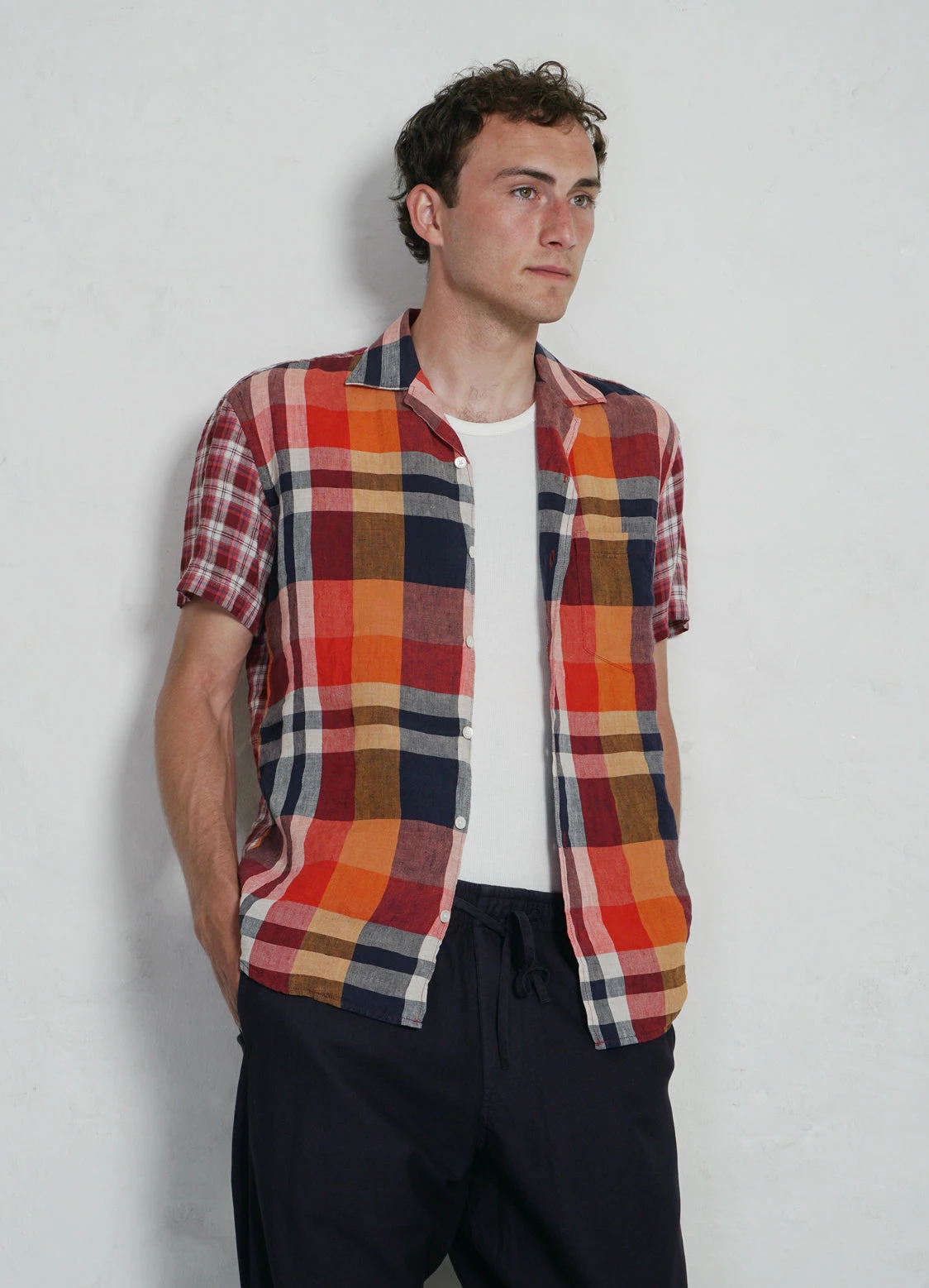 HANSEN GARMENTS JONNY | Short Sleeve Shirt | Red Checks - Image 3