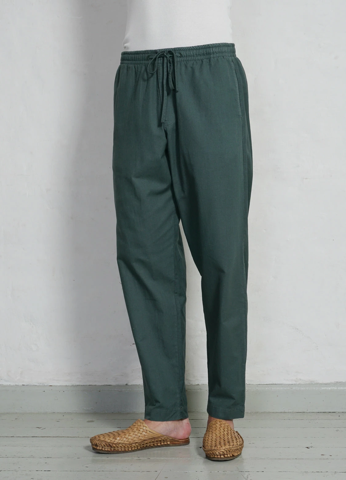 HANSEN GARMENTS JIM | Casual Drawstring Trousers | Petrol - Image 3