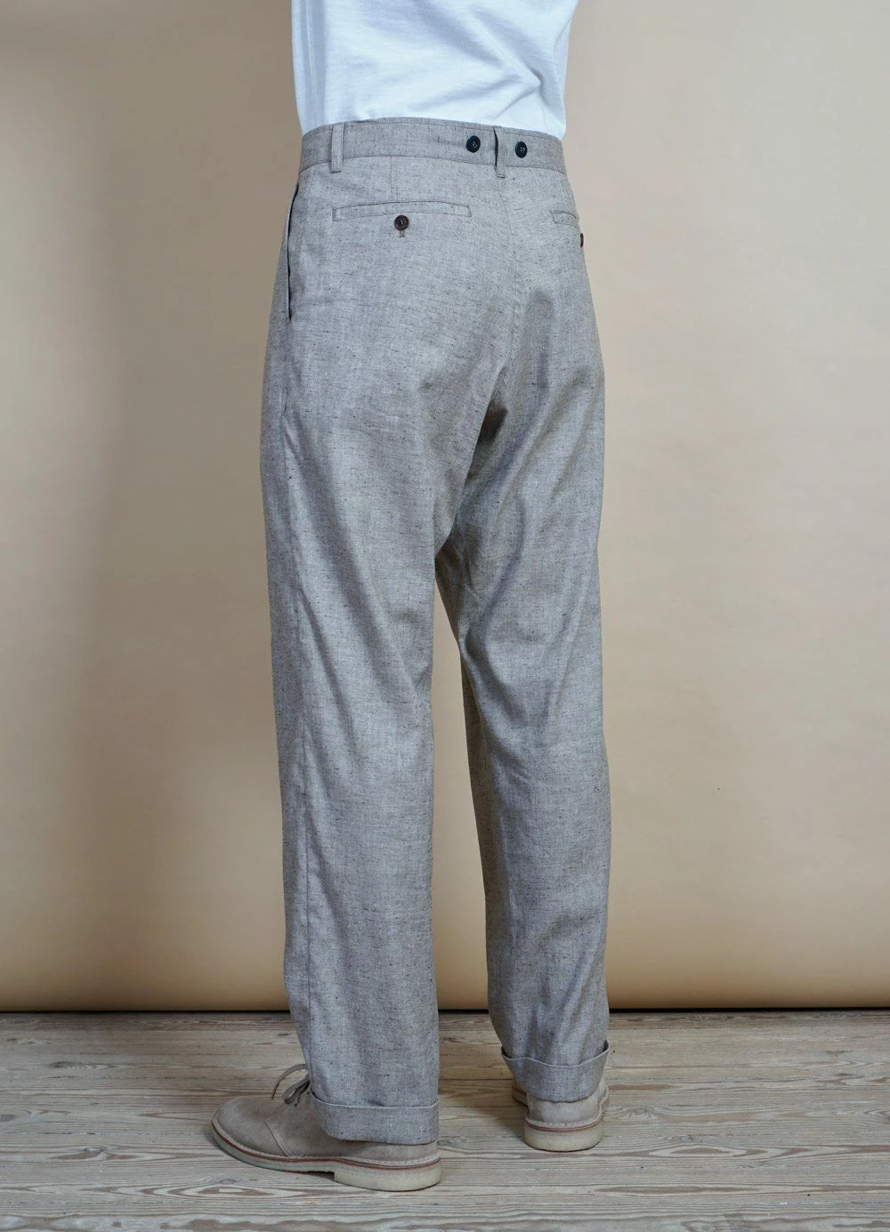 HANSEN GARMENTS SUNE | Pleated Wide Cut Trousers | Beach - Image 4