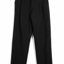 HANSEN GARMENTS SUNE | Pleated Wide Cut Trousers | Black