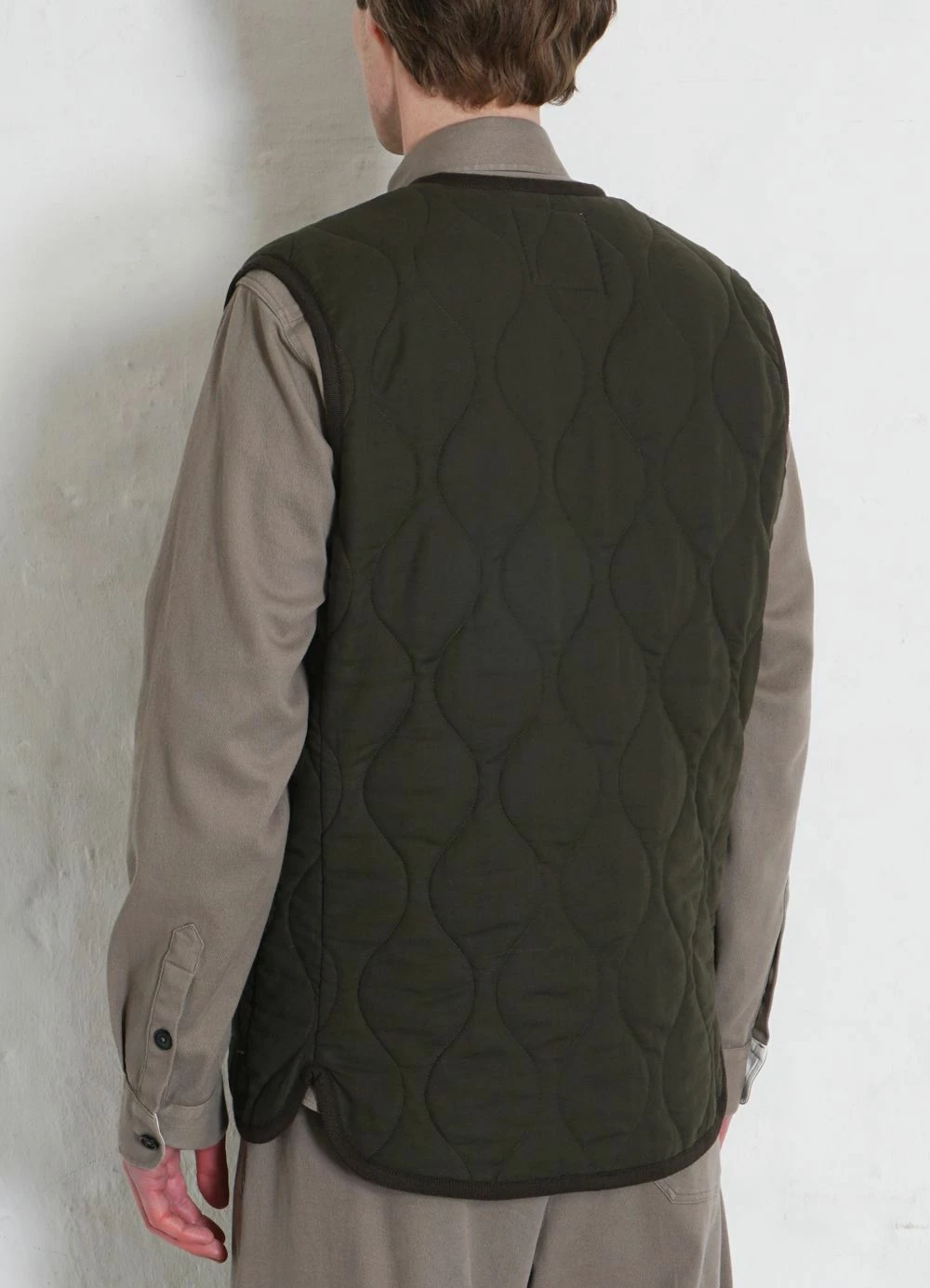 HANSEN GARMENTS TONY | Bonded Padded Vest | Dark Army - Image 4