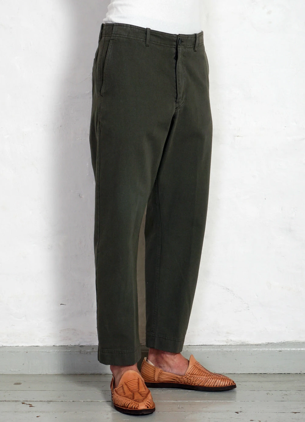 HANSEN GARMENTS TRYGVE | Wide Cut Cropped Trousers | Rosemary - Image 3