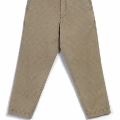HANSEN GARMENTS TRYGVE | Wide Cut Cropped Trousers | Beige