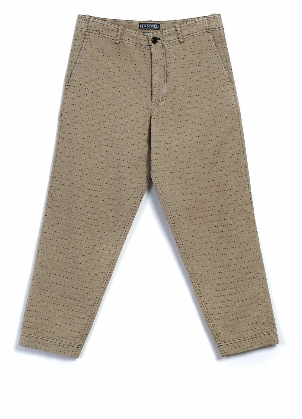 HANSEN GARMENTS TRYGVE | Wide Cut Cropped Trousers | Beige