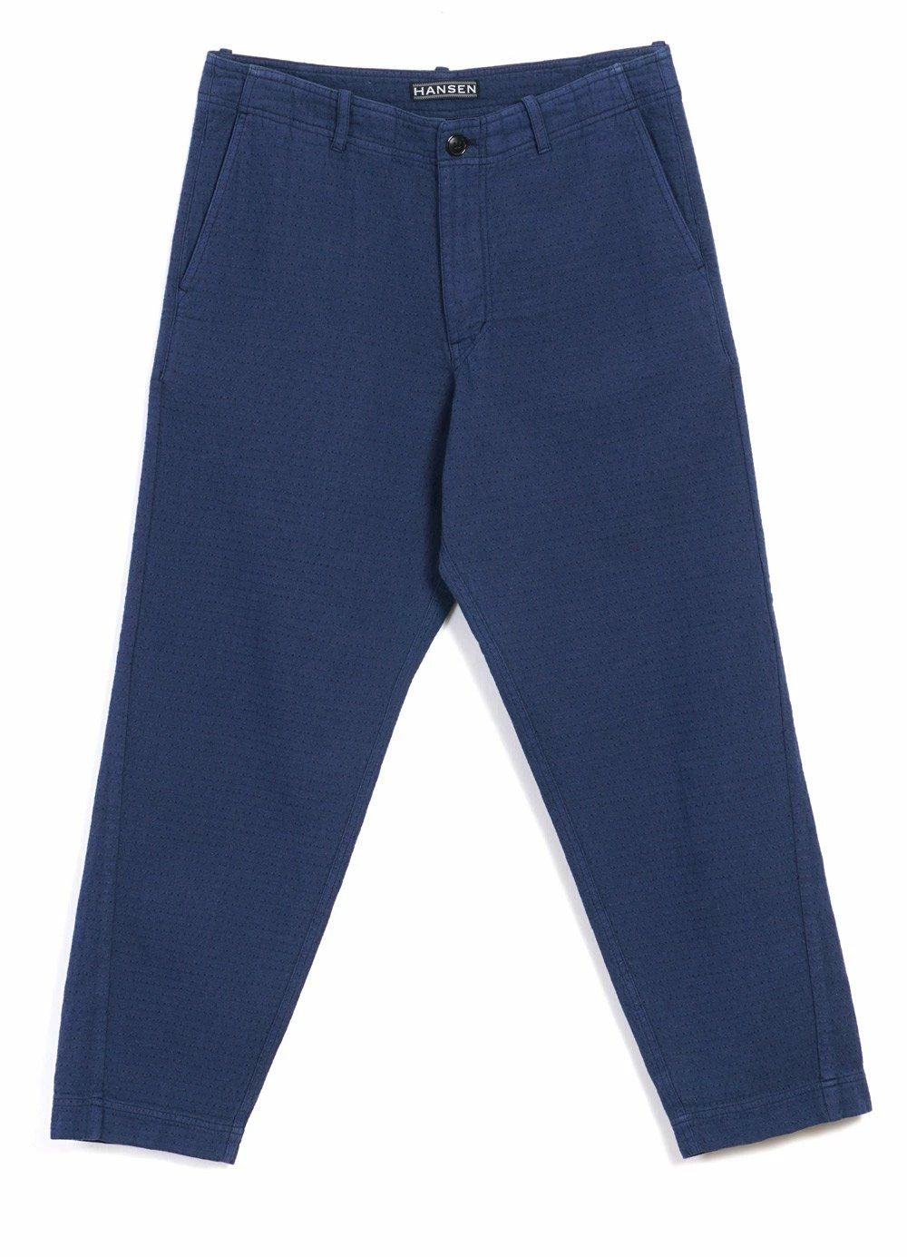 HANSEN GARMENTS TRYGVE | Wide Cut Cropped Trousers | Blue