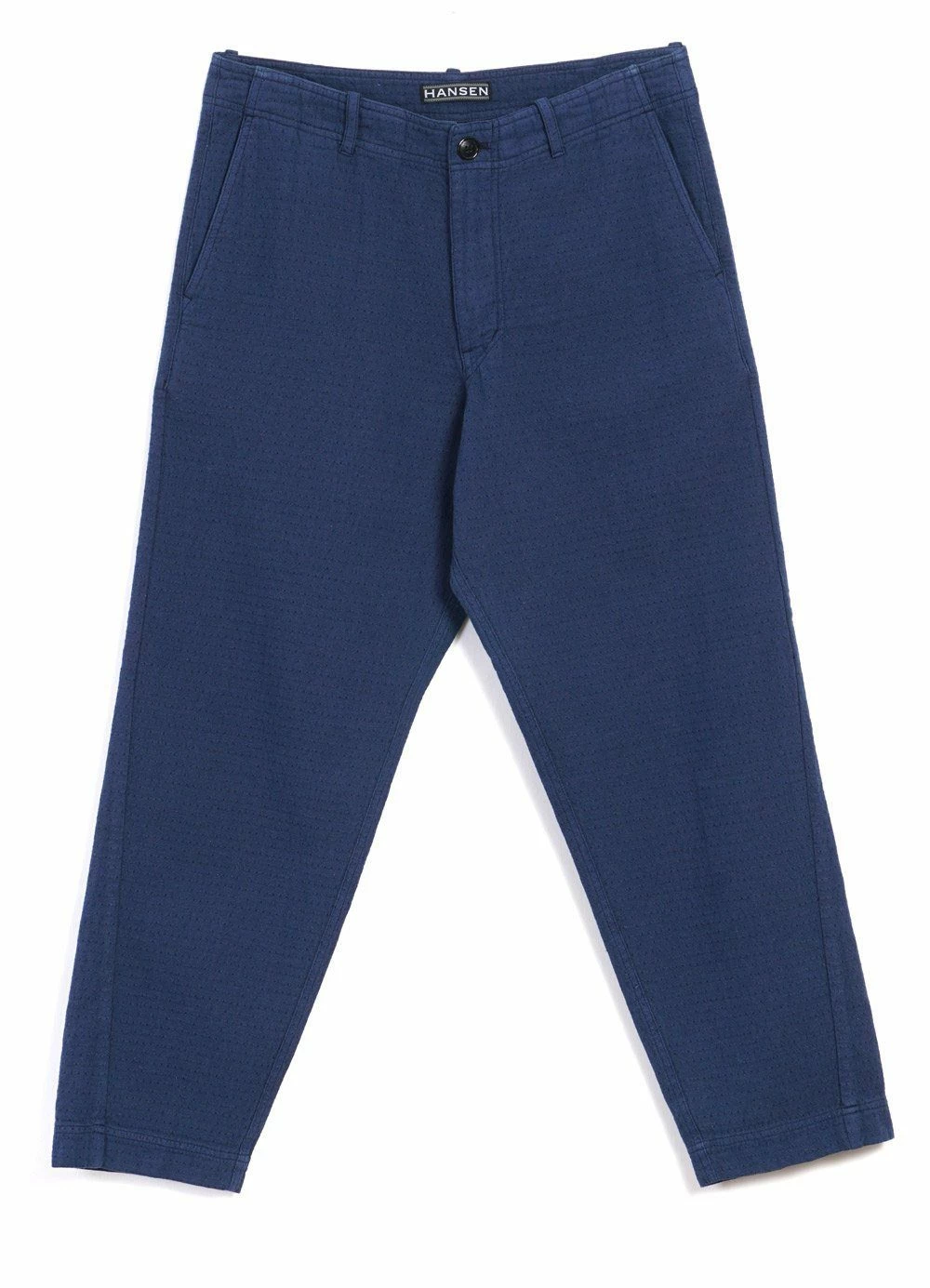 HANSEN GARMENTS TRYGVE | Wide Cut Cropped Trousers | Blue - Image 3