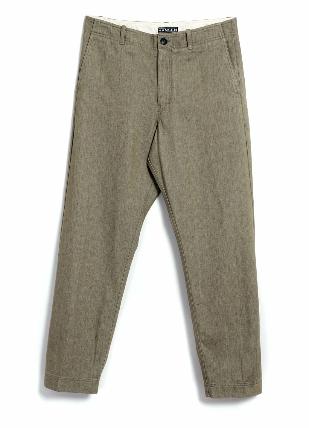 HANSEN GARMENTS TRYGVE | Wide Cut Cropped Trousers | Safari