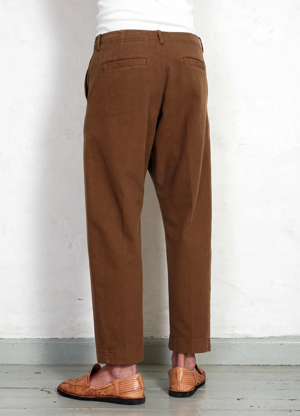 HANSEN GARMENTS TRYGVE | Wide Cut Cropped Trousers | Terra - Image 4