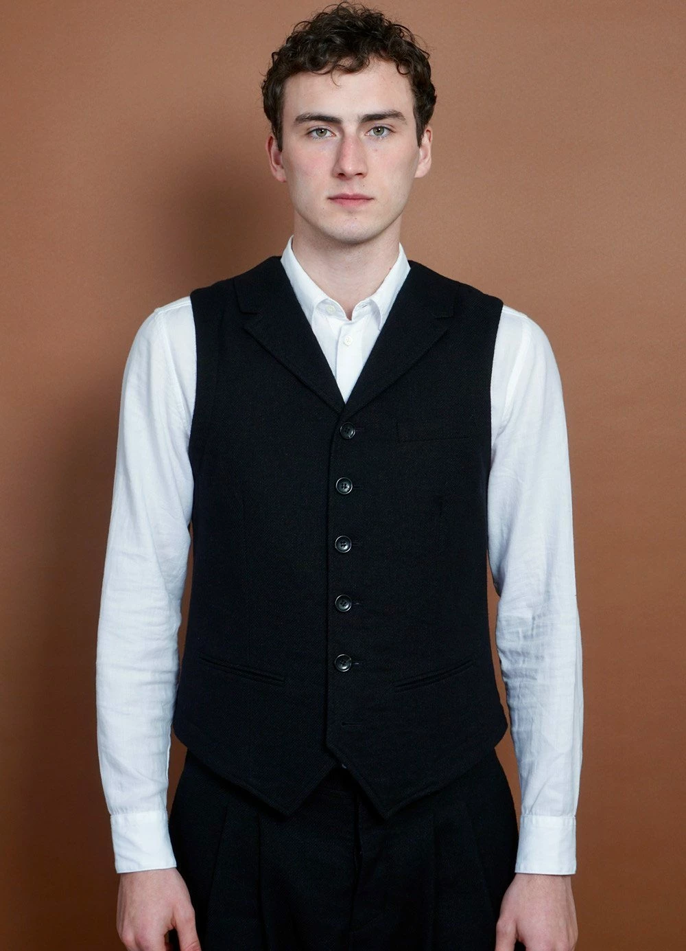 HANSEN GARMENTS WILLIAM | Lapel Waistcoat | Black - Image 3