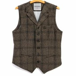 HANSEN GARMENTS WILLIAM | Lapel Waistcoat | Checkered