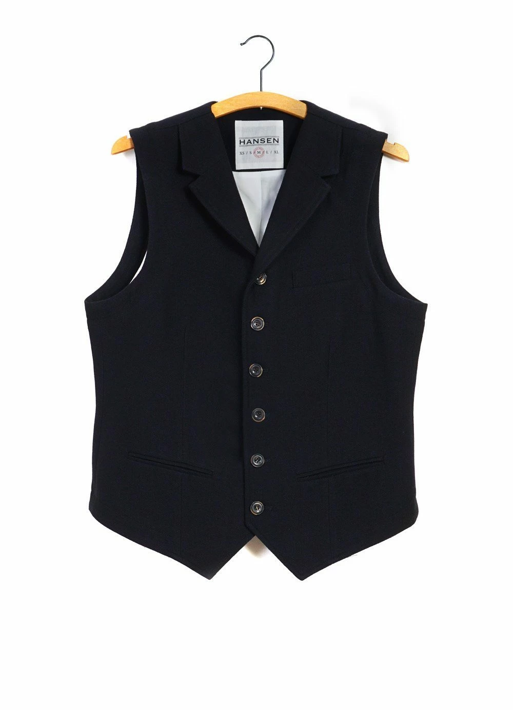 HANSEN GARMENTS WILLIAM | Lapel Waistcoat | Deep Indigo